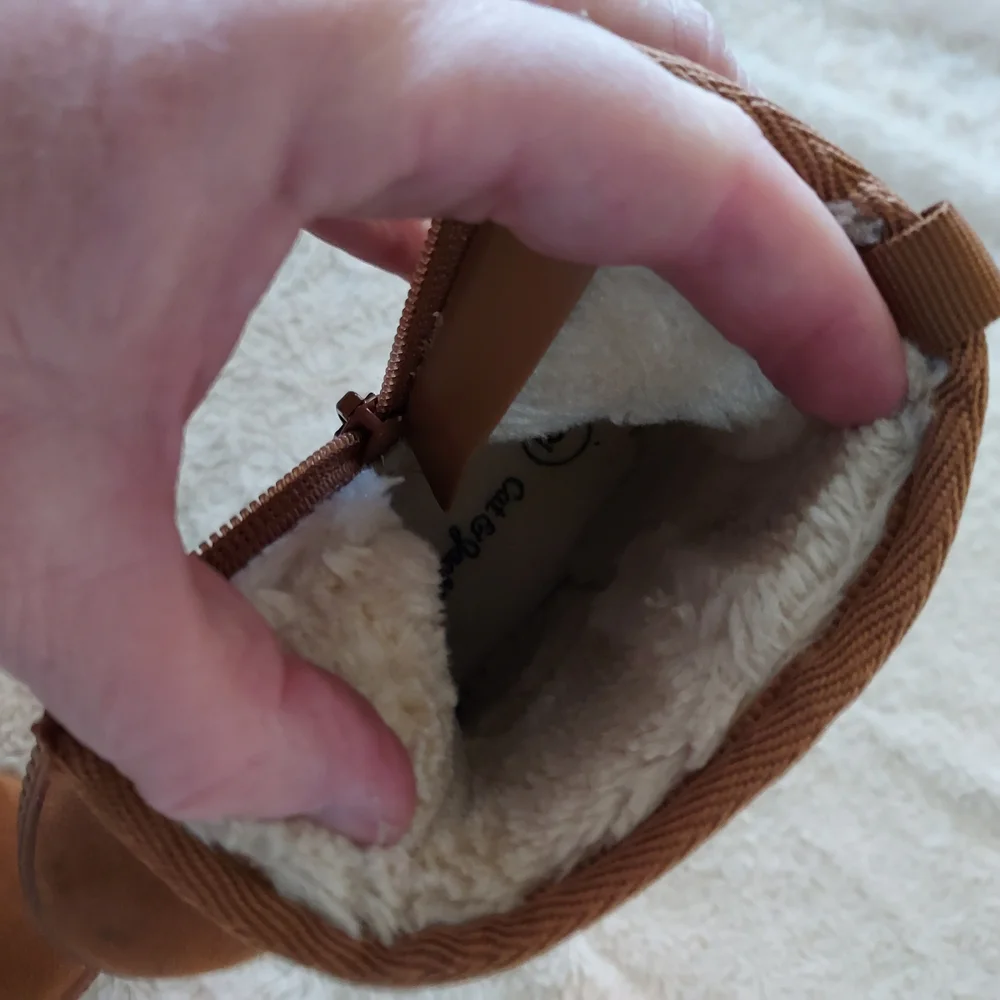 Cat & Jack Brown Suede Sherpa Kids' Ankle Boots Toddler 6 Winter Cool Weather